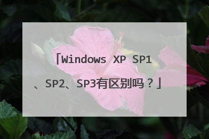 Windows XP SP1、SP2、SP3有区别吗?