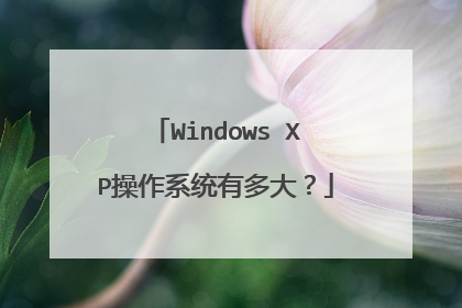 Windows XP操作系统有多大？
