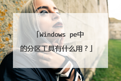 Windows pe中的分区工具有什么用?