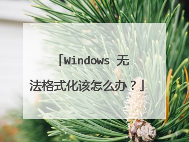 Windows 无法格式化该怎么办?