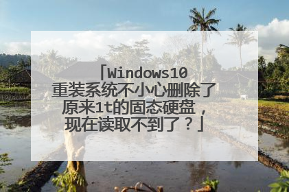 Windows10重装系统不小心删除了原来1t的固态硬盘，现在读取不到了？