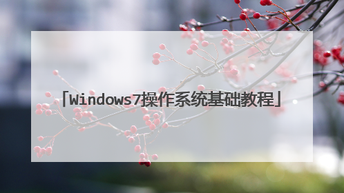 Windows7操作系统基础教程