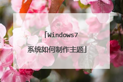 Windows7系统如何制作主题