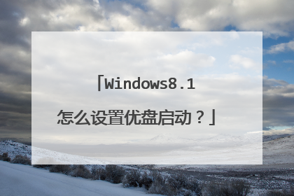 Windows8.1怎么设置优盘启动?
