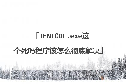 TENIODL.exe这个死吗程序该怎么彻底解决