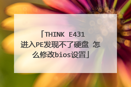THINK E431 进入PE发现不了硬盘 怎么修改bios设置