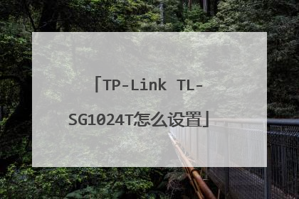 TP-Link TL-SG1024T怎么设置