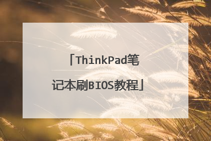 ThinkPad笔记本刷BIOS教程