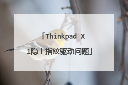 Thinkpad X1隐士指纹驱动问题