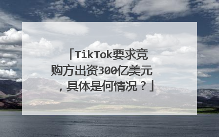 TikTok要求竞购方出资300亿美元,具体是何情况?