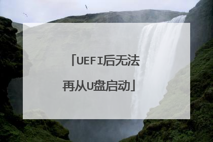 UEFI后无法再从U盘启动