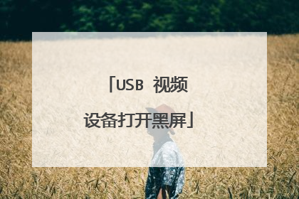 USB 视频设备打开黑屏
