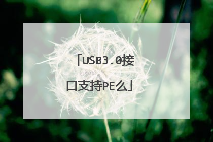 USB3.0接口支持PE么