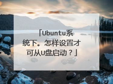 Ubuntu系统下。怎样设置才可从U盘启动?