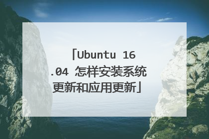 Ubuntu 16.04 怎样安装系统更新和应用更新
