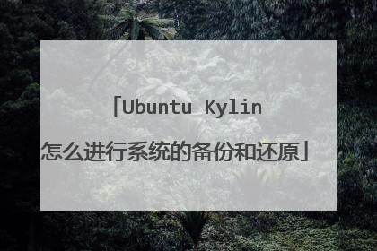 Ubuntu Kylin怎么进行系统的备份和还原