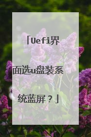 Uefi界面选u盘装系统蓝屏？