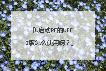 U启动PE的UEFI版怎么使用啊?