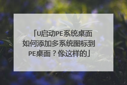 U启动PE系统桌面如何添加多系统图标到PE桌面？像这样的