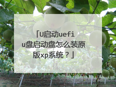 U启动uefi u盘启动盘怎么装原版xp系统?