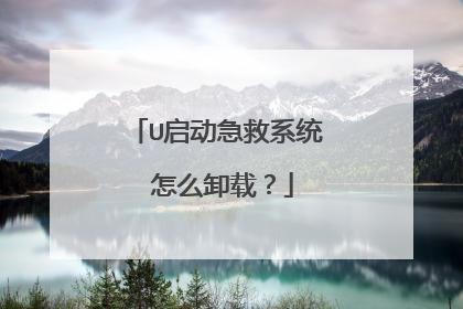 U启动急救系统 怎么卸载?