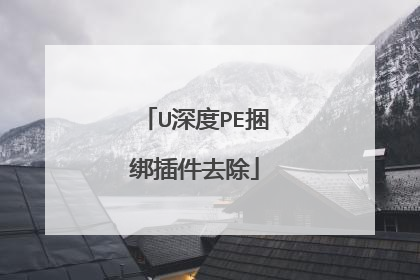 U深度PE捆绑插件去除