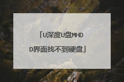 U深度U盘MHDD界面找不到硬盘