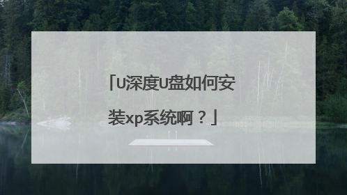 U深度U盘如何安装xp系统啊?