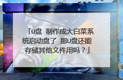 U盘 制作成大白菜系统启动盘了 那U盘还能存储其他文件用吗?