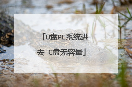 U盘PE系统进去 C盘无容量