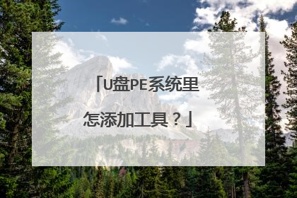 U盘PE系统里怎添加工具？