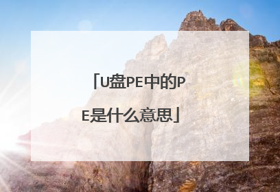 U盘PE中的PE是什么意思