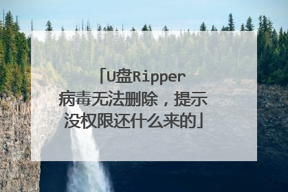 U盘Ripper病毒无法删除,提示没权限还什么来的