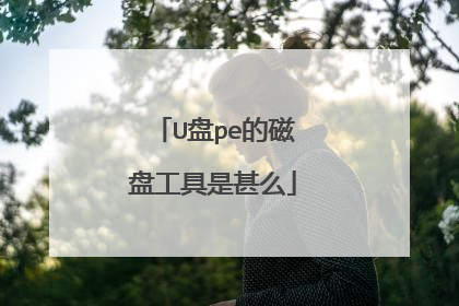 U盘pe的磁盘工具是甚么