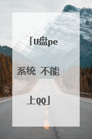 U盘pe系统 不能上QQ