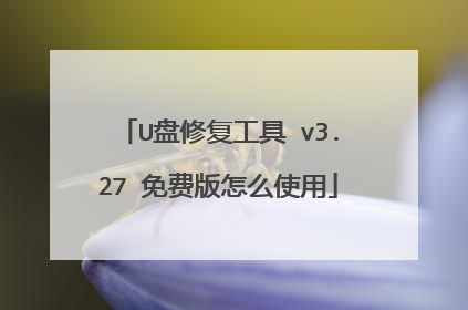 U盘修复工具 v3.27 免费版怎么使用