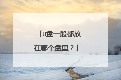U盘一般都放在哪个盘里?