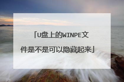 U盘上的WINPE文件是不是可以隐藏起来