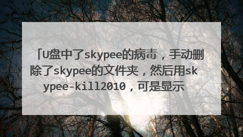 U盘中了skypee的病毒，手动删除了skypee的文件夹，然后用skypee-kill2010，可是显示没有找到AutoIT3.exe