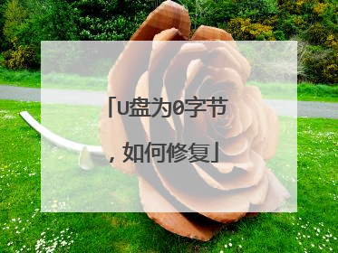 U盘为0字节,如何修复