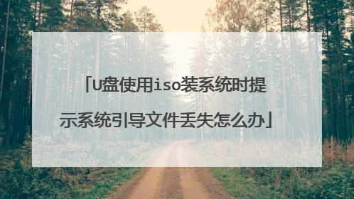 U盘使用iso装系统时提示系统引导文件丢失怎么办