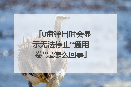 U盘弹出时会显示无法停止“通用卷”是怎么回事