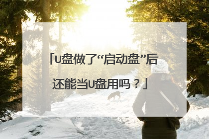 U盘做了“启动盘”后 还能当U盘用吗？