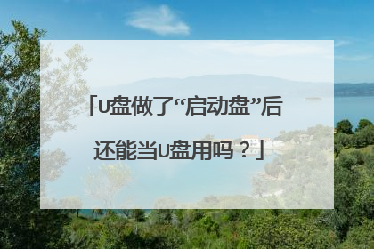 U盘做了“启动盘”后 还能当U盘用吗?