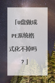 U盘做成PE系统格式化不掉吗？