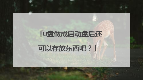 U盘做成启动盘后还可以存放东西吧?