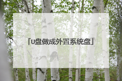U盘做成外置系统盘