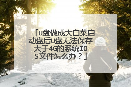 U盘做成大白菜启动盘后U盘无法保存大于4G的系统IOS文件怎么办?