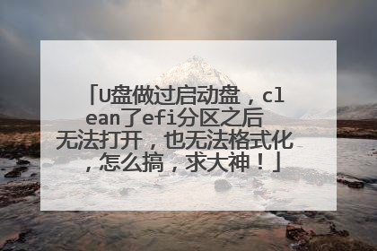 U盘做过启动盘,clean了efi分区之后无法打开,也无法格式化,怎么搞,求大神!