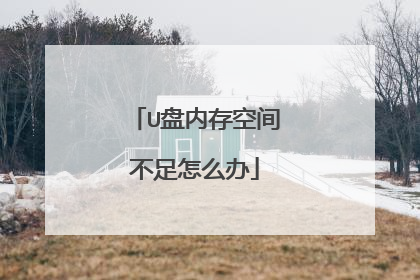 U盘内存空间不足怎么办